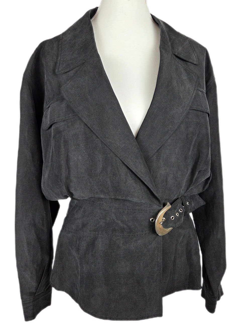 RARE Vintage CLAUDE MONTANA Silk Linen Blazer Jacket Made In Italy Archival